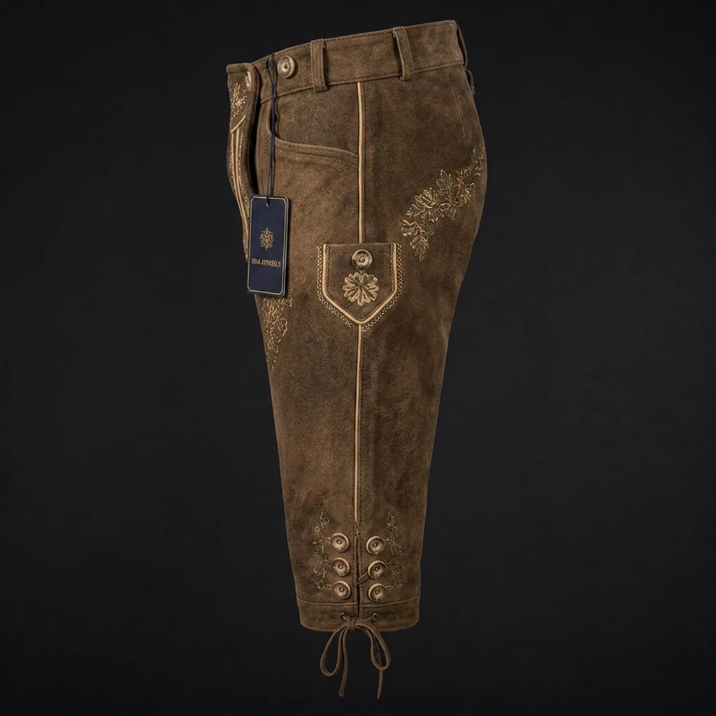 Knee Length Lederhosen, view 3 product style