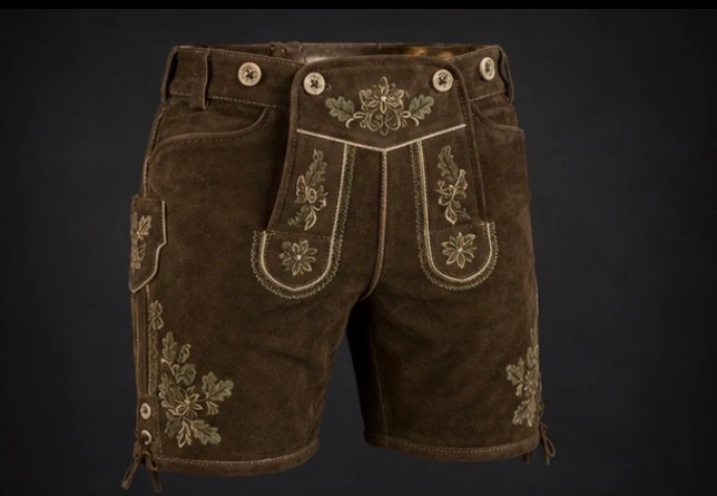 Premium Embroidered Lederhosen, view 2 product style