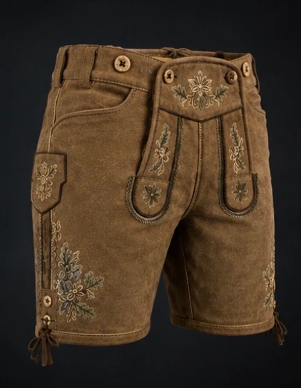 Deer Suede Lederhosen, view 2 product style