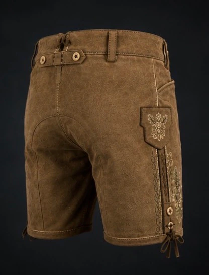 Deer Suede Lederhosen, view 4 product style