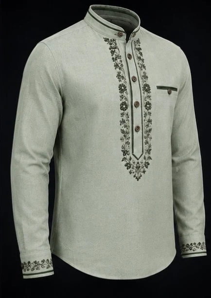 Embroidered Trachten Shirt, view 2 product style