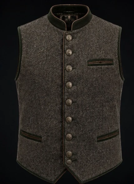 Wool Trachten Vest representing Men's Vests & Waistcoats