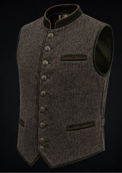 Wool Trachten Vest, view 2 product style