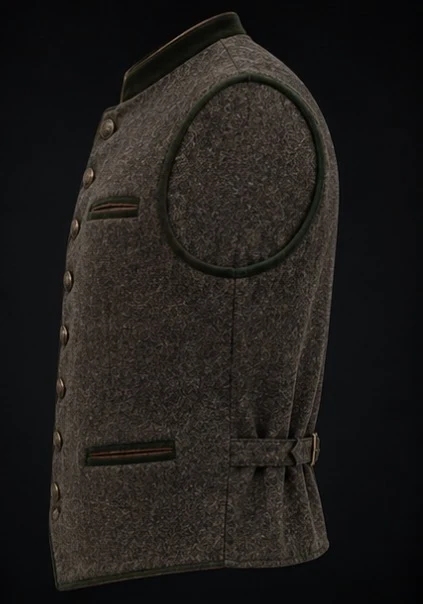 Wool Trachten Vest, view 3 product style