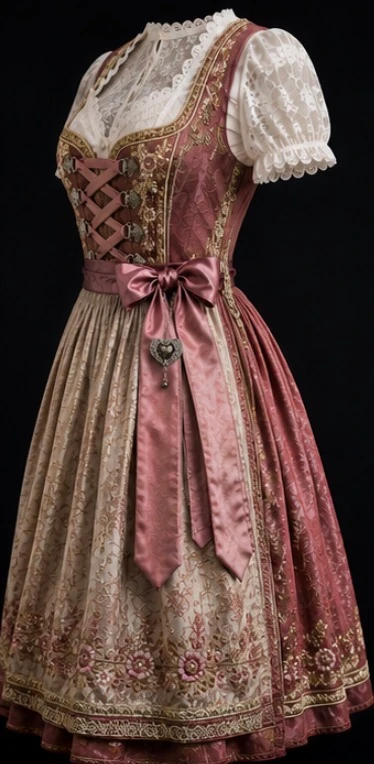 Premium Embroidered Dirndl, view 2 product style