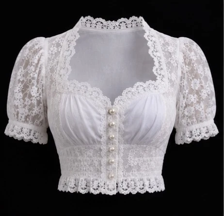 Lace Dirndl Blouse, view 1 product style