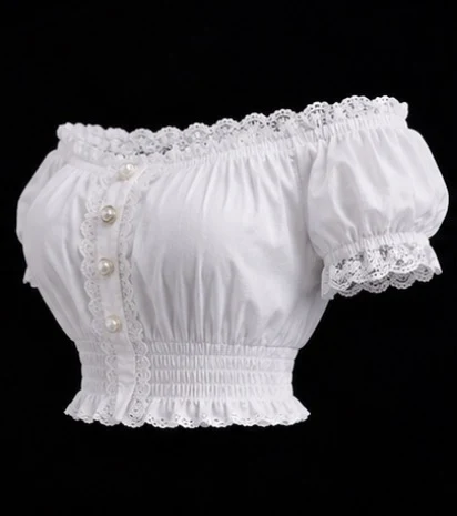 Puff Sleeve Dirndl Blouse, view 2 product style