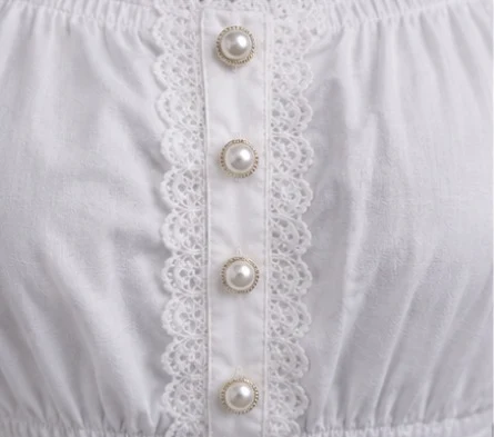 Puff Sleeve Dirndl Blouse, view 4 product style
