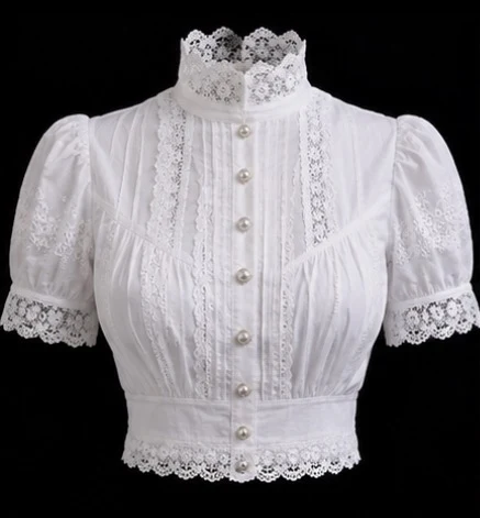 High Neck Dirndl Blouse, view 1 product style