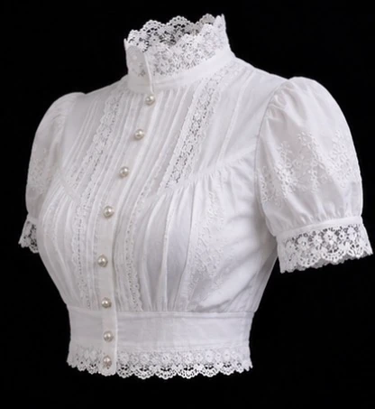 High Neck Dirndl Blouse, view 2 product style