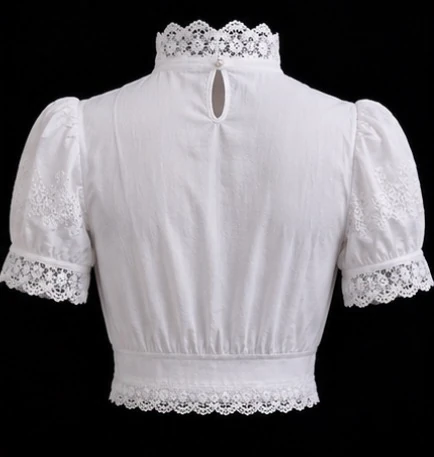High Neck Dirndl Blouse, view 3 product style