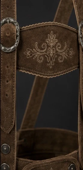 Boys Knee Length Lederhosen, view 4 product style