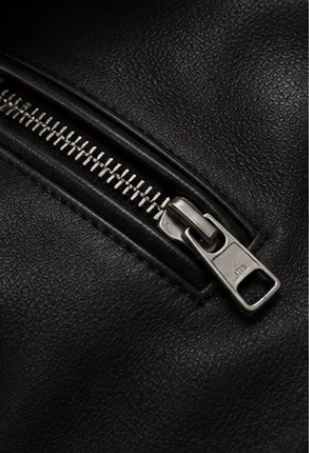 Classic Leather Biker Jacket, view 5 product style