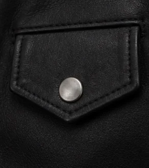 Classic Leather Biker Jacket, view 9 product style