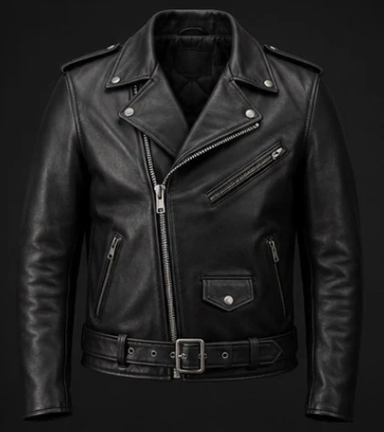 Classic Leather Biker Jacket representing Men's Jackets & Outerwear