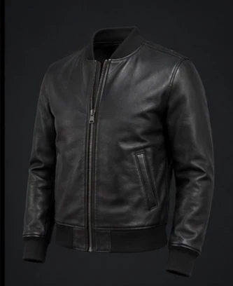 Leather Bomber Jacket, view 5 product style