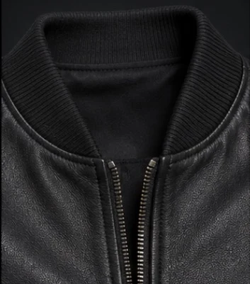 Leather Bomber Jacket, view 7 product style