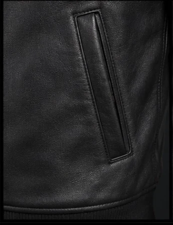 Leather Bomber Jacket, view 9 product style