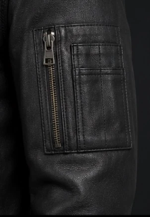 Leather Bomber Jacket, view 10 product style