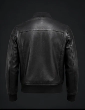 Leather Bomber Jacket, view 3 product style