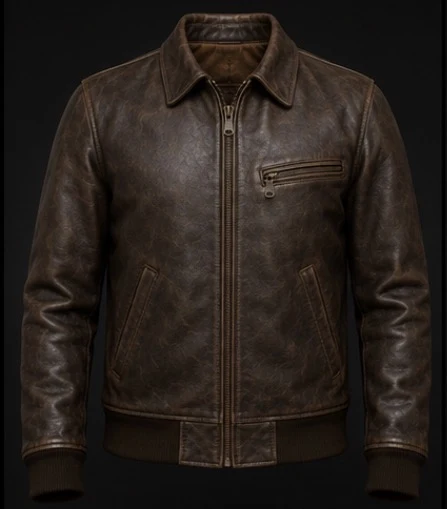 Leather Aviator Jacket, view 1 product style