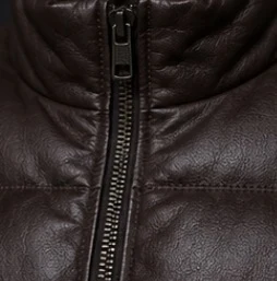 Leather Puffer Jacket, view 7 product style