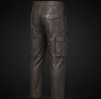 Leather Cargo Pants, view 5 product style