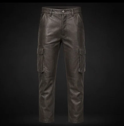 Leather Cargo Pants, view 1 product style