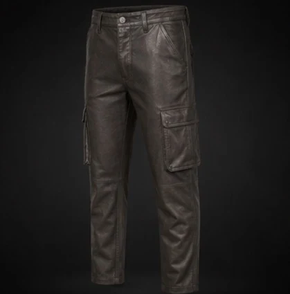 Leather Cargo Pants, view 2 product style