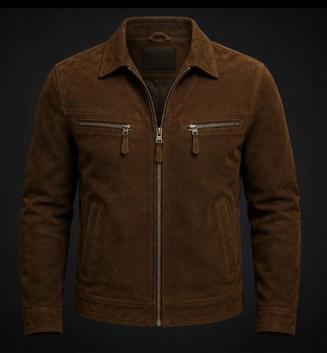 Suede Leather Jacket, view 2 product style