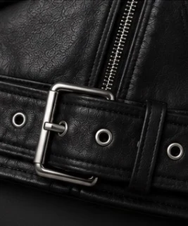 Women's Leather Biker Jacket, view 6