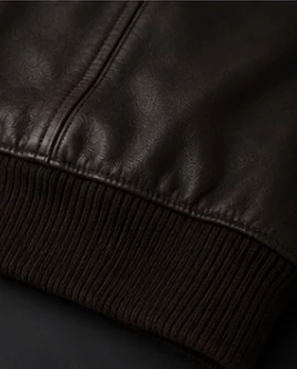 Women's Leather Bomber Jacket, view 7