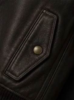 Women's Leather Bomber Jacket, view 4