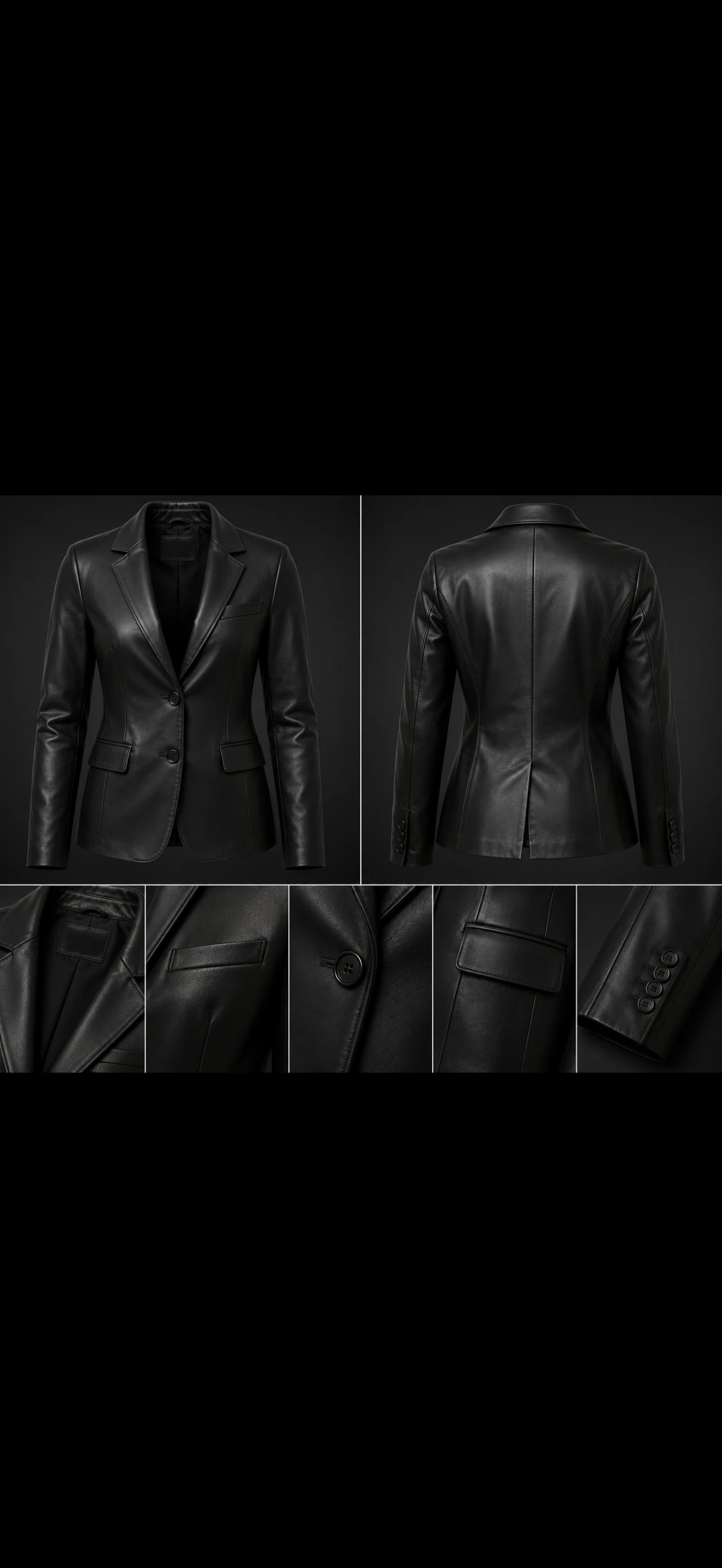 Women's Leather Blazer representing Women's Custom Apparel