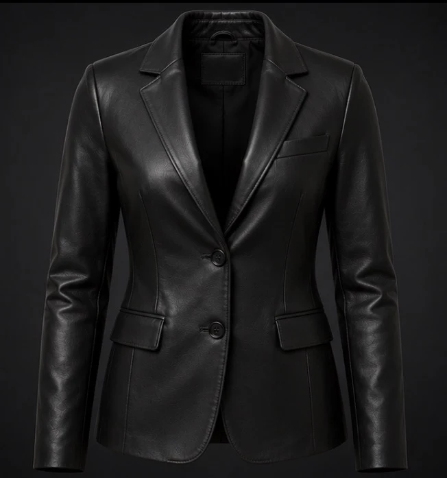Women's Leather Blazer, view 2