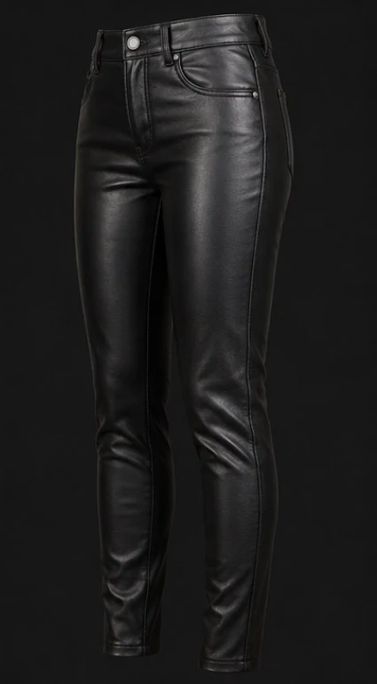 Women's Leather Pants, view 3