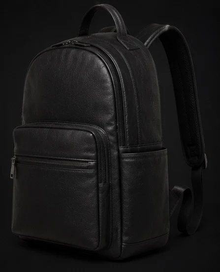 Leather Backpack, view 3 product style