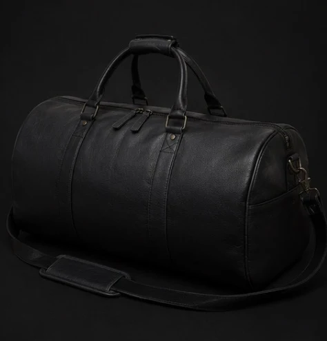 Leather Duffle Bag, view 3 product style