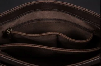 Leather Messenger Bag, view 11 product style