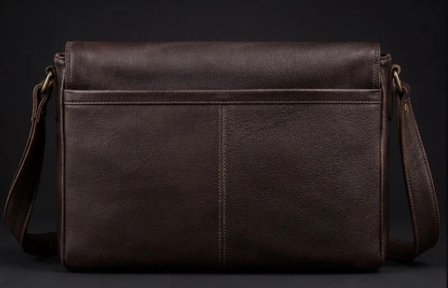 Leather Messenger Bag, view 2 product style