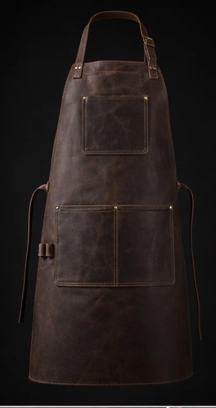 Leather Work Apron representing Aprons product style