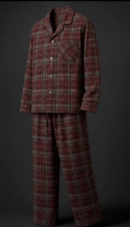 Men's Flannel Pajama Set, view 3