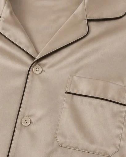 Men's Silk Pajama Set, view 5