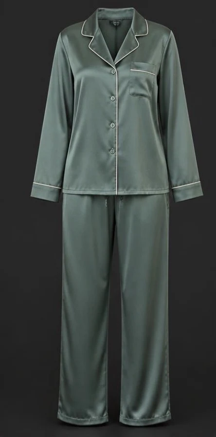 Women's Satin Pajama Set, view 1