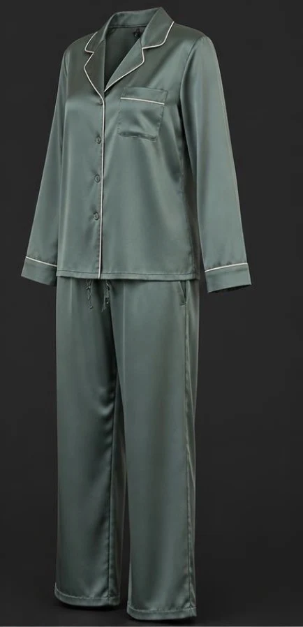 Women's Satin Pajama Set, view 3