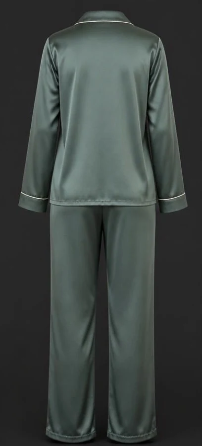 Women's Satin Pajama Set, view 2