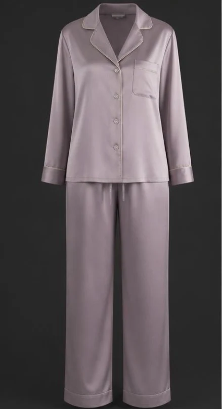 Women's Silk Pajama Set, view 1