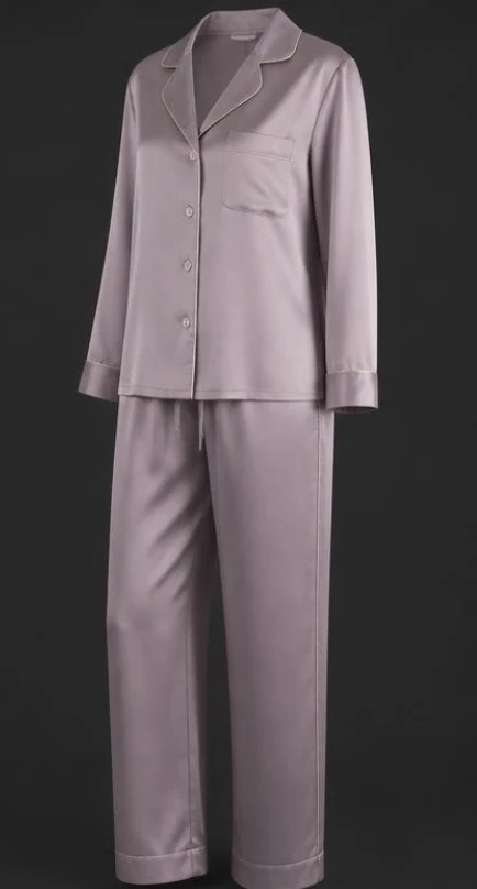 Women's Silk Pajama Set, view 3
