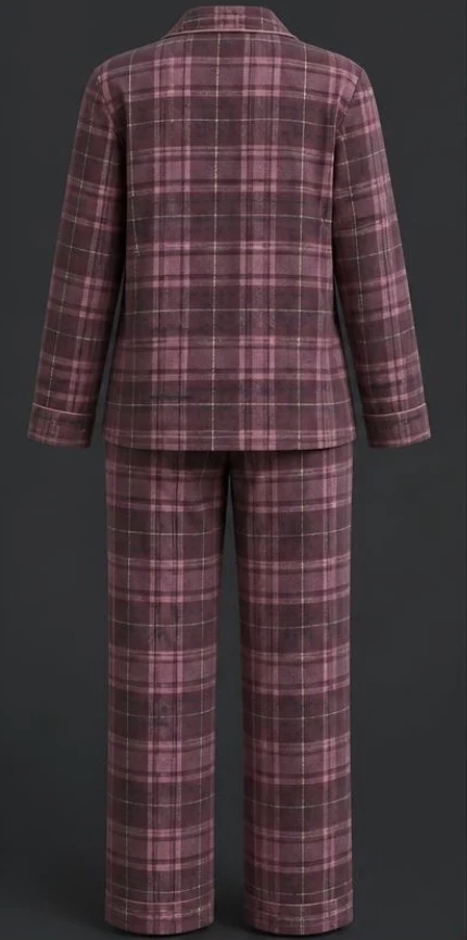 Women's Flannel Pajama Set, view 2