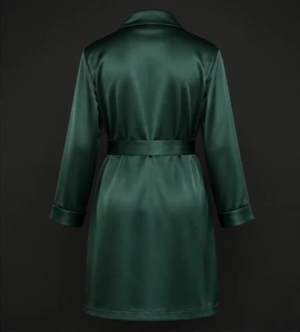 Women's Satin Robe, view 2